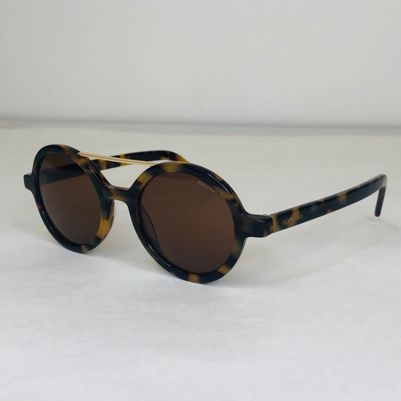 Vivien Tortoise Demi KOMONO Sunglasses 🕶 round brown gold - Picture 7 of 11